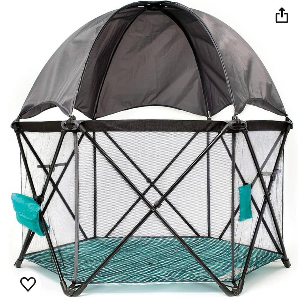 Portable Kids Playpen with Canopy